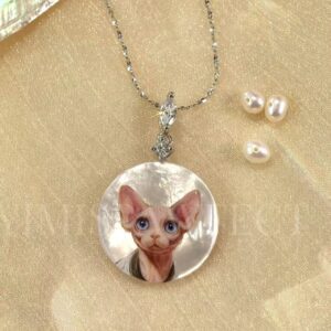 Custom Handpainted Pet Portrait Jewelry by Yimi's Pawfect