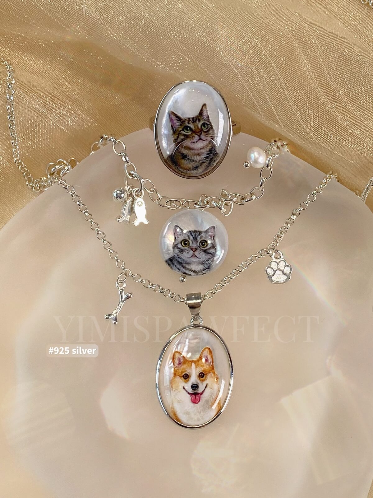 Yimi’s Pawfect Customize Handpainted Pet Portrait Jewelry