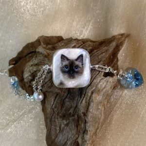 Custom Handpainted Pet Portrait Jewelry by Yimi's Pawfect