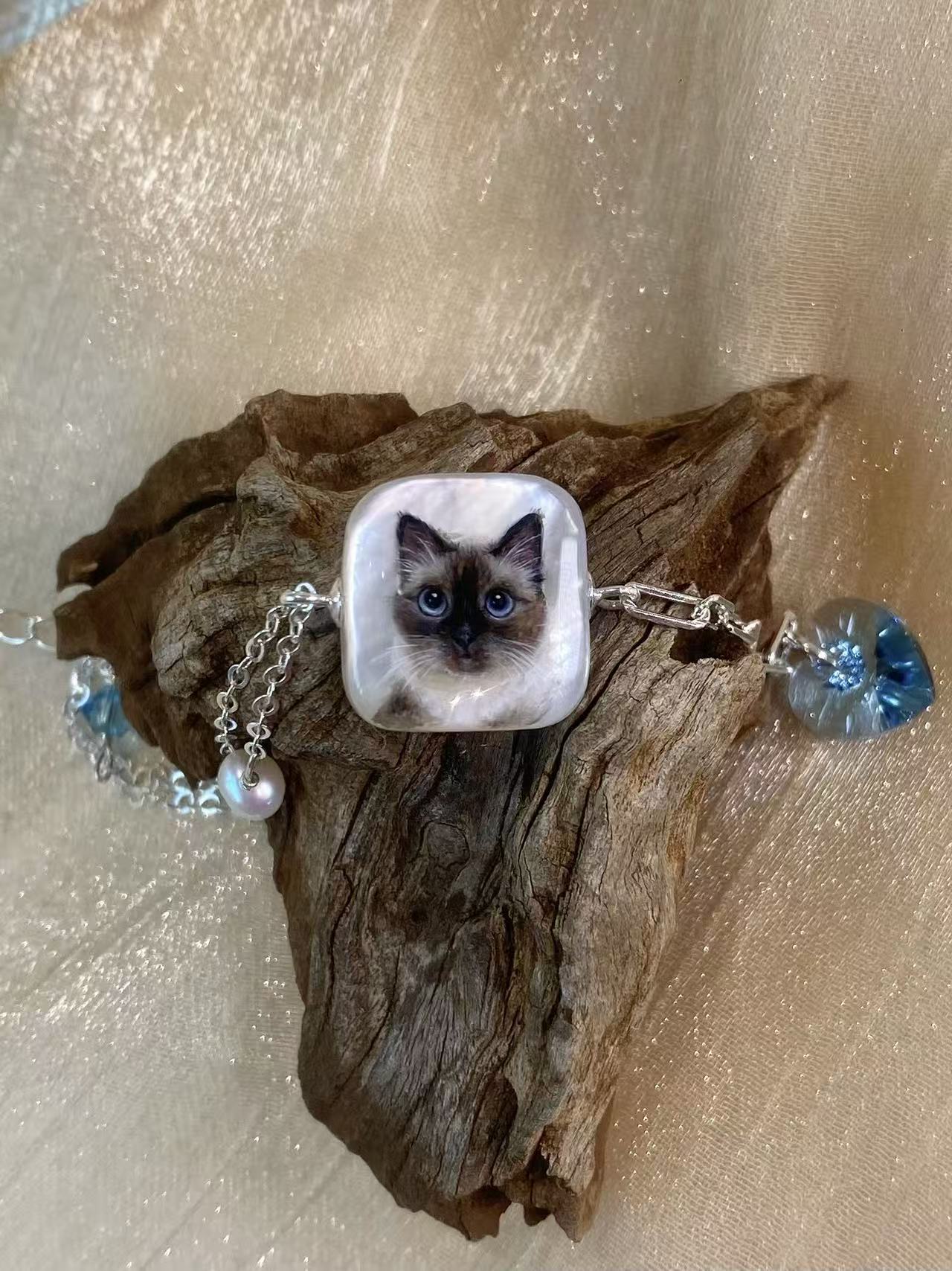 Custom Handpainted Pet Portrait Jewelry by Yimi's Pawfect