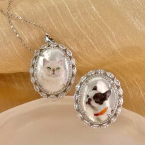 Custom Handpainted Pet Portrait Jewelry by Yimi's Pawfect
