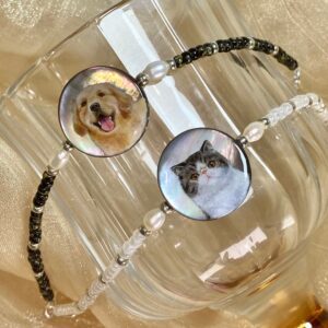 Custom Handpainted Pet Portrait Jewelry by Yimi's Pawfect