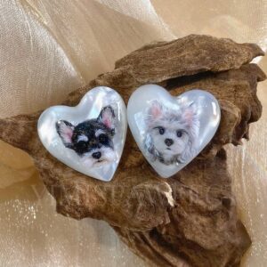 Custom Handpainted Pet Portrait Jewelry by Yimi's Pawfect
