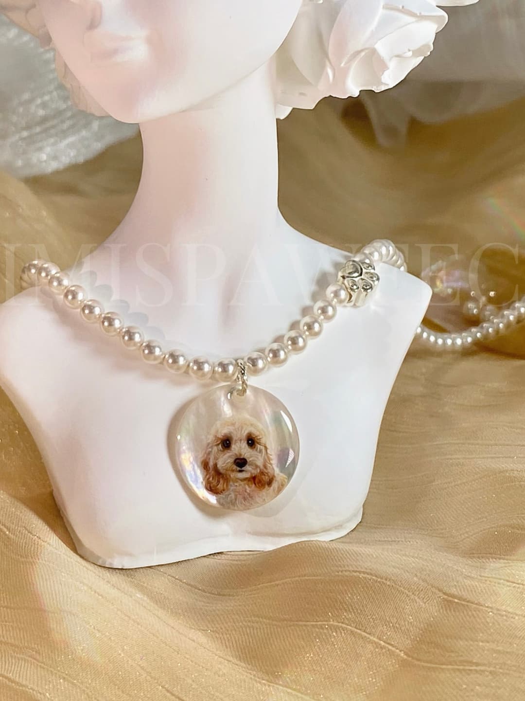 Custom Handpainted Pet Portrait Jewelry by Yimi's Pawfect