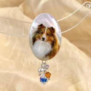 Custom Handpainted Pet Portrait Jewelry by Yimi's Pawfect