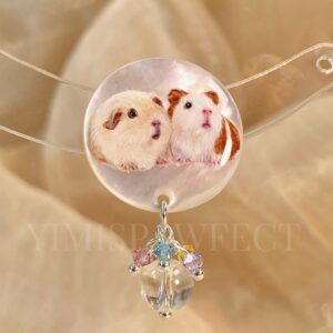 Custom Handpainted Pet Portrait Jewelry by Yimi's Pawfect