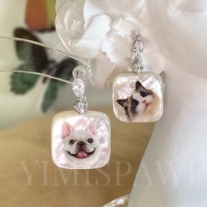 Custom Handpainted Pet Portrait Jewelry by Yimi's Pawfect