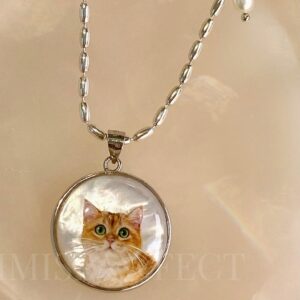 Custom Handpainted Pet Portrait Jewelry by Yimi's Pawfect