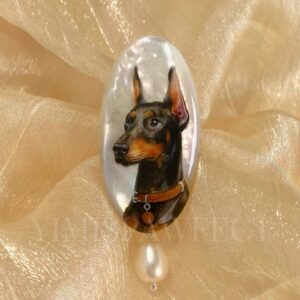 Custom Handpainted Pet Portrait Jewelry by Yimi's Pawfect