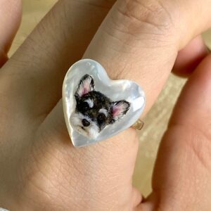 Custom Handpainted Pet Portrait Jewelry by Yimi's Pawfect