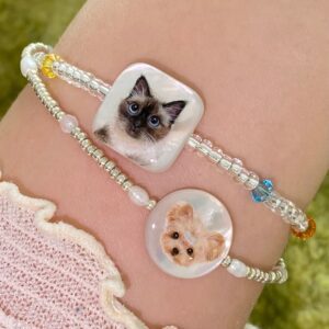 Custom Handpainted Pet Portrait Jewelry by Yimi's Pawfect