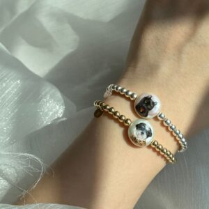 Hand-Painted Pearl | 14K Gold-Filled / 925 Silver Beaded Bracelet B10